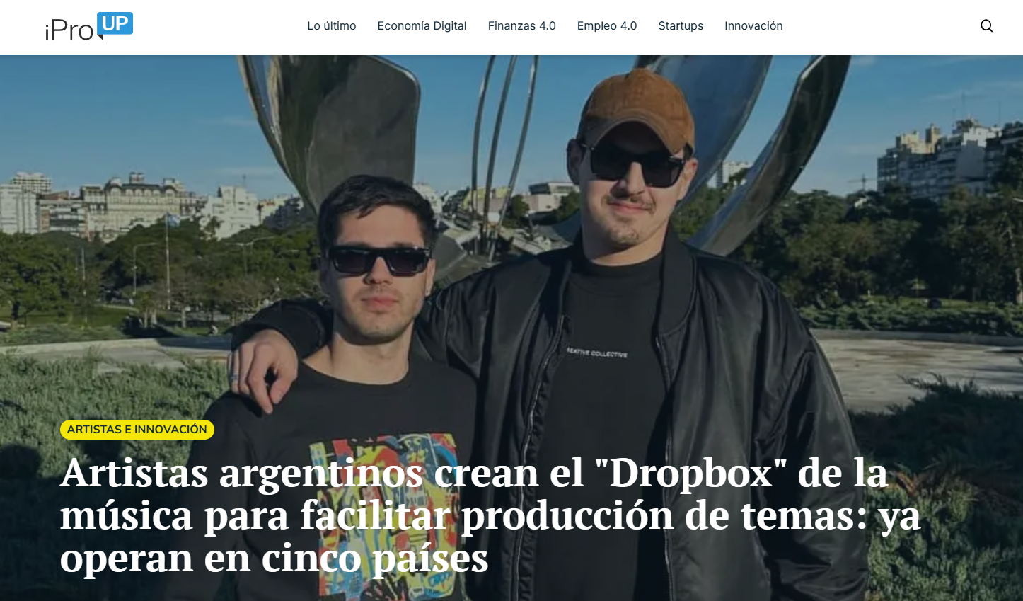 Chest Music. Nota de prensa de IPro. Artistas argentinos crean el Dropbox de la música para facilitar producción de temas: ya operan en cinco países